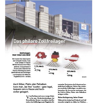 Das philoro Zollfreilager - G.O.L.D. 07-2021