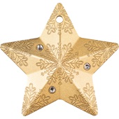 Silber Snowflake Star 1 oz - vergoldet 2023
