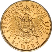 20 Mark Reichsgoldmünze - diverse Jahrgänge 