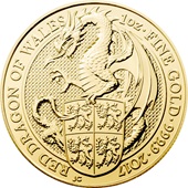 Gold The Queen´s Beasts 1 oz - Red Dragon of Wales 2017