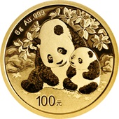 Gold China Panda 8 g - 2024