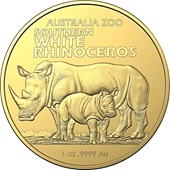 Gold Australia Zoo 1 oz - Breitmaulnashorn - RAM 2023