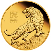 Gold Lunar III 1 oz Tiger PP - Perth Mint 2022