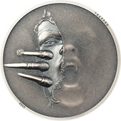 Silber Untrapped 1 oz Antik Finish - High Relief 