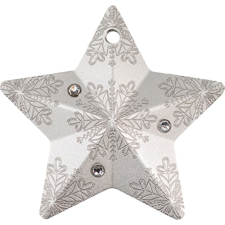 Silber Snowflake Star 1 oz - High Relief 2023