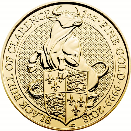 Gold The Queen´s Beasts 1 oz - Black Bull of Clarence 2018