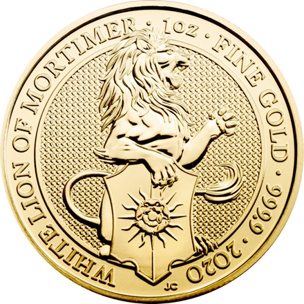 Gold The Queen's Beasts 1 oz - White Lion of Mortimer 2020