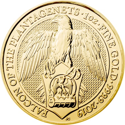 Gold The Queen´s Beasts 1 oz - Falcon of the Plantagenets 2019