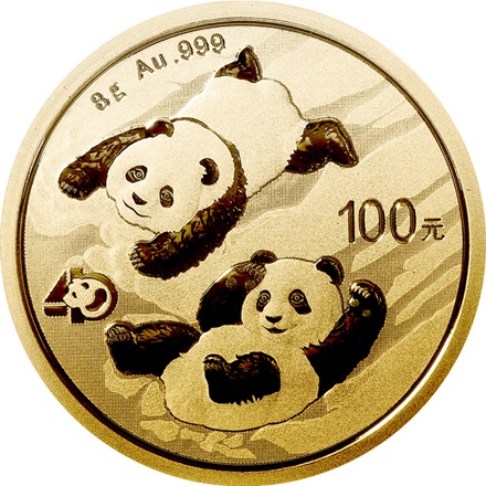 Gold China Panda 8 g - diverse Jahrgänge