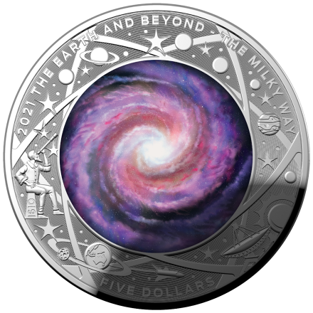 Silber Earth and Beyond 1 oz PP - Die Milchstrasse