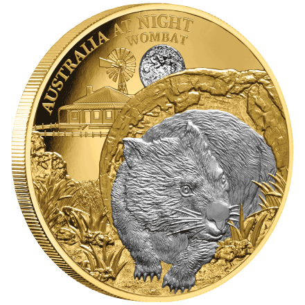 Gold Wombat 1 oz - PP 2021 - platinbeschichtet