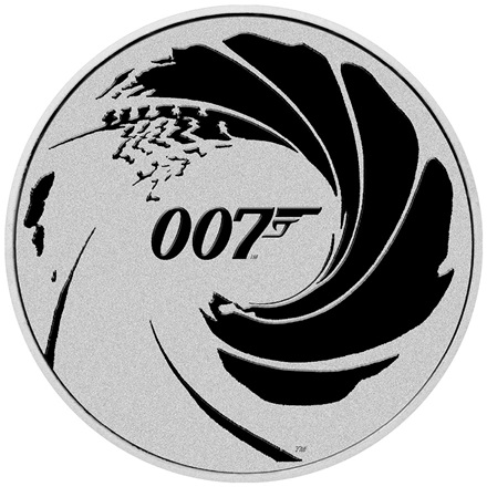 Silber James Bond 007 - 1 oz 2022 - Schwarz - in Kapsel