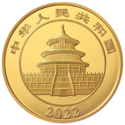 Gold China Panda 50 g - 40. Jubiläum - PP - 2022