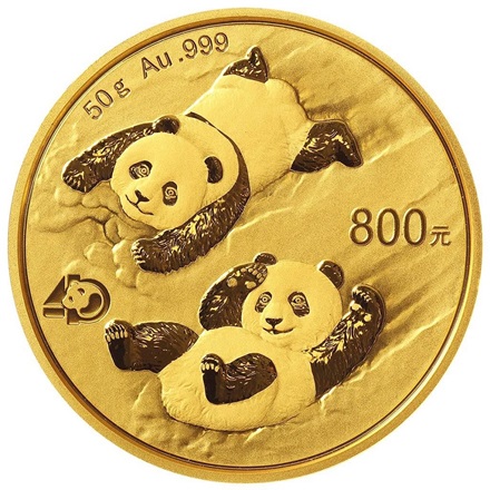 Gold China Panda 50 g - 40. Jubiläum - PP - 2022