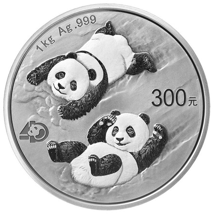 Silber China Panda 1 kg - 40. Jubiläum - PP - 2022