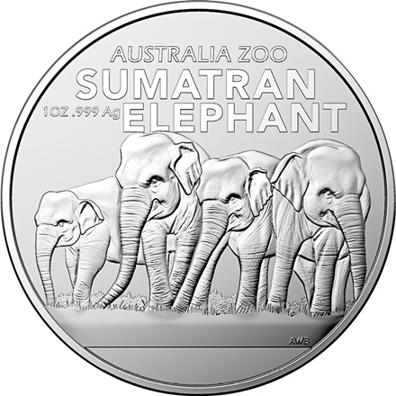 Silber Australia Zoo 1 oz - Elefant - RAM 2022