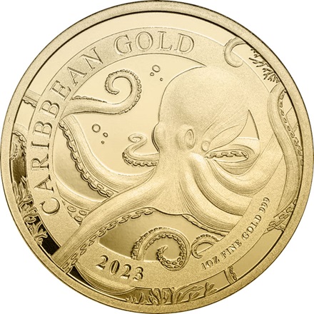 Gold Barbados Octopus 1 oz - 2023