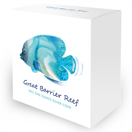 Silber Great Barrier Reef 1 oz - mit Salzwasserperle - koloriert 