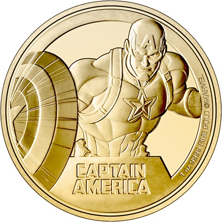 Gold Captain America PP - Marvel Classics 1oz - 2023