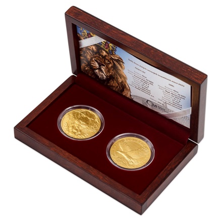 Gold Münzset - 2 x 1 oz Tschechischer Löwe & Adler - 2023