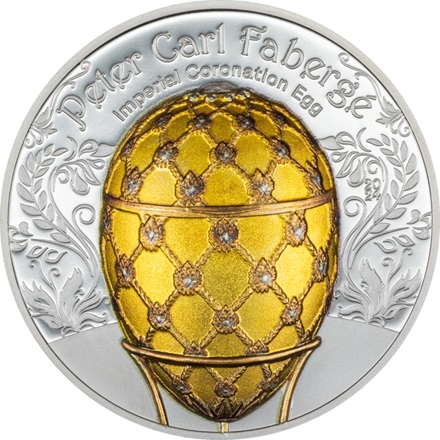 Silber Fabergé - Imperial Coronation Egg 2 oz PP - High Relief 2024