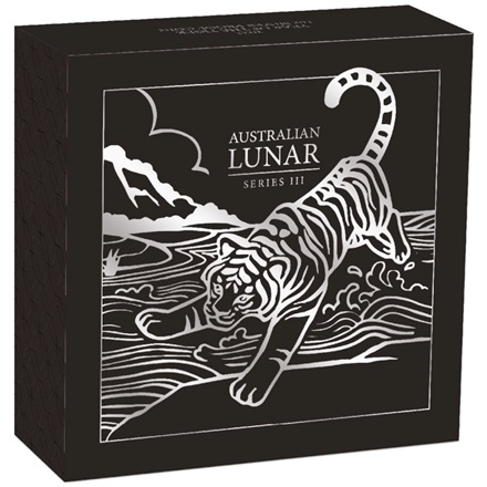 Silber Lunar III 1 oz Tiger PP - Perth Mint 2022