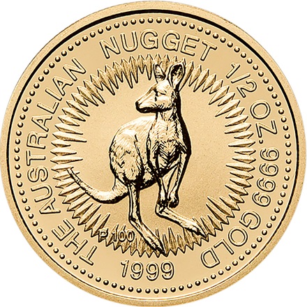 Gold Australian Nugget 1/2 oz - diverse Jahrgänge