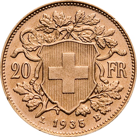Gold Vreneli 20 Franken