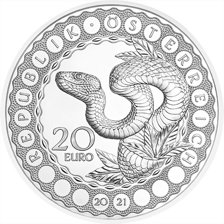 Silber Australien - Schöpferkraft der Schlange 20 EUR PP AUT - 2021