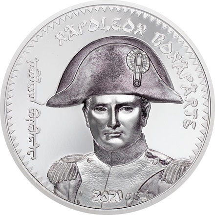 Silber Napoleon Bonaparte 1 oz - High Relief - coloriert